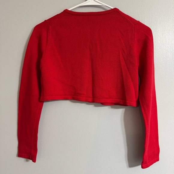 Janie and Jack Red Knit Cardigan Top Size 10 - Picture 2 of 7
